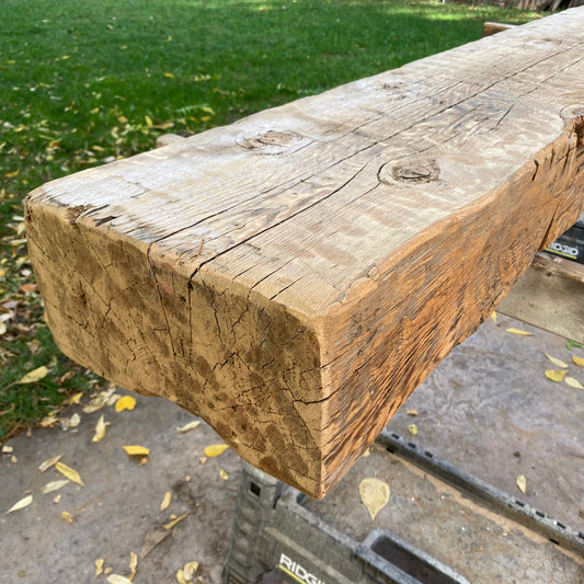 6x12 Fireplace Mantel/ Floating Shelf Reclaimed Lumber Beam
